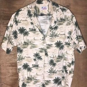Hawaii Brand Hawaiian Button Up Mens L